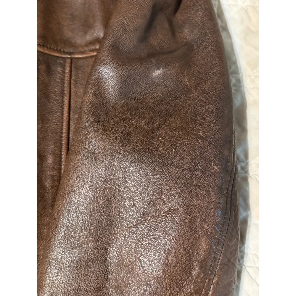 Wilsons Leather Jacket Mens Medium Brown Thinsulate Insulated Car Coat Vintage